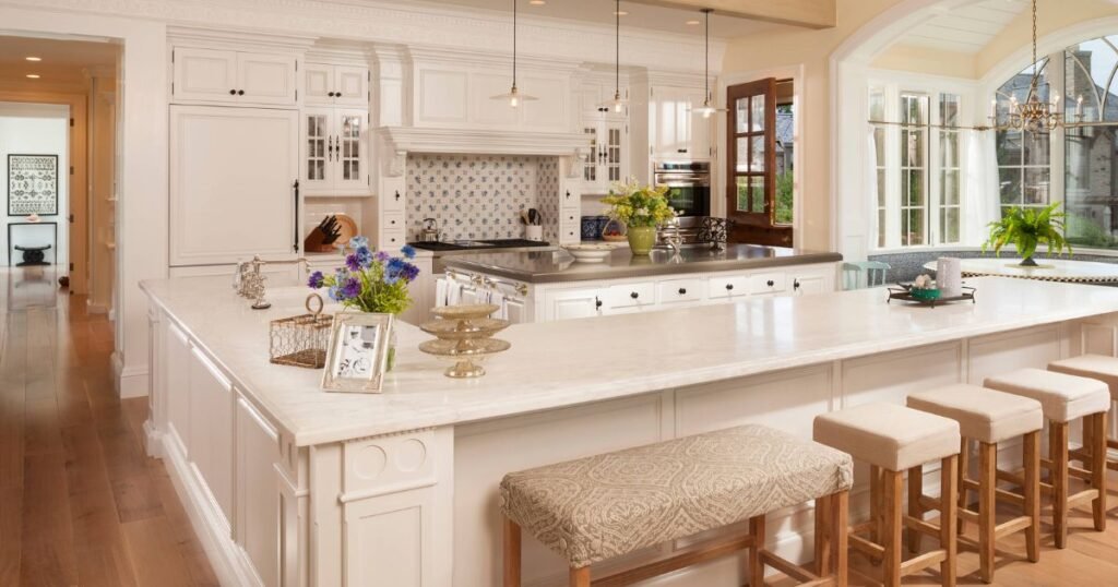 l shaped kitchen island
